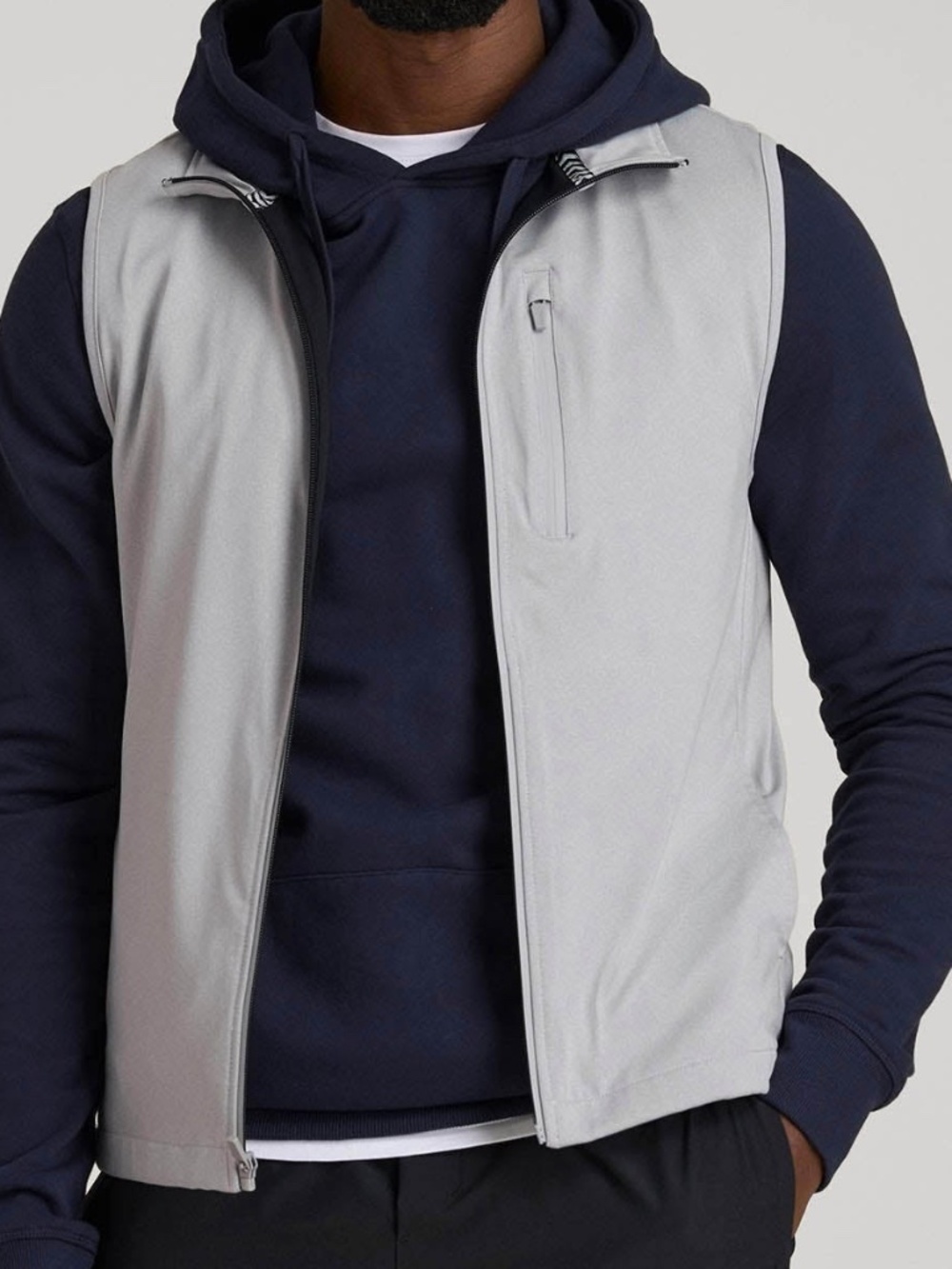 American Tall Performance Vest for Tall Men in Light Grey Mix Size XLXL / Tall /